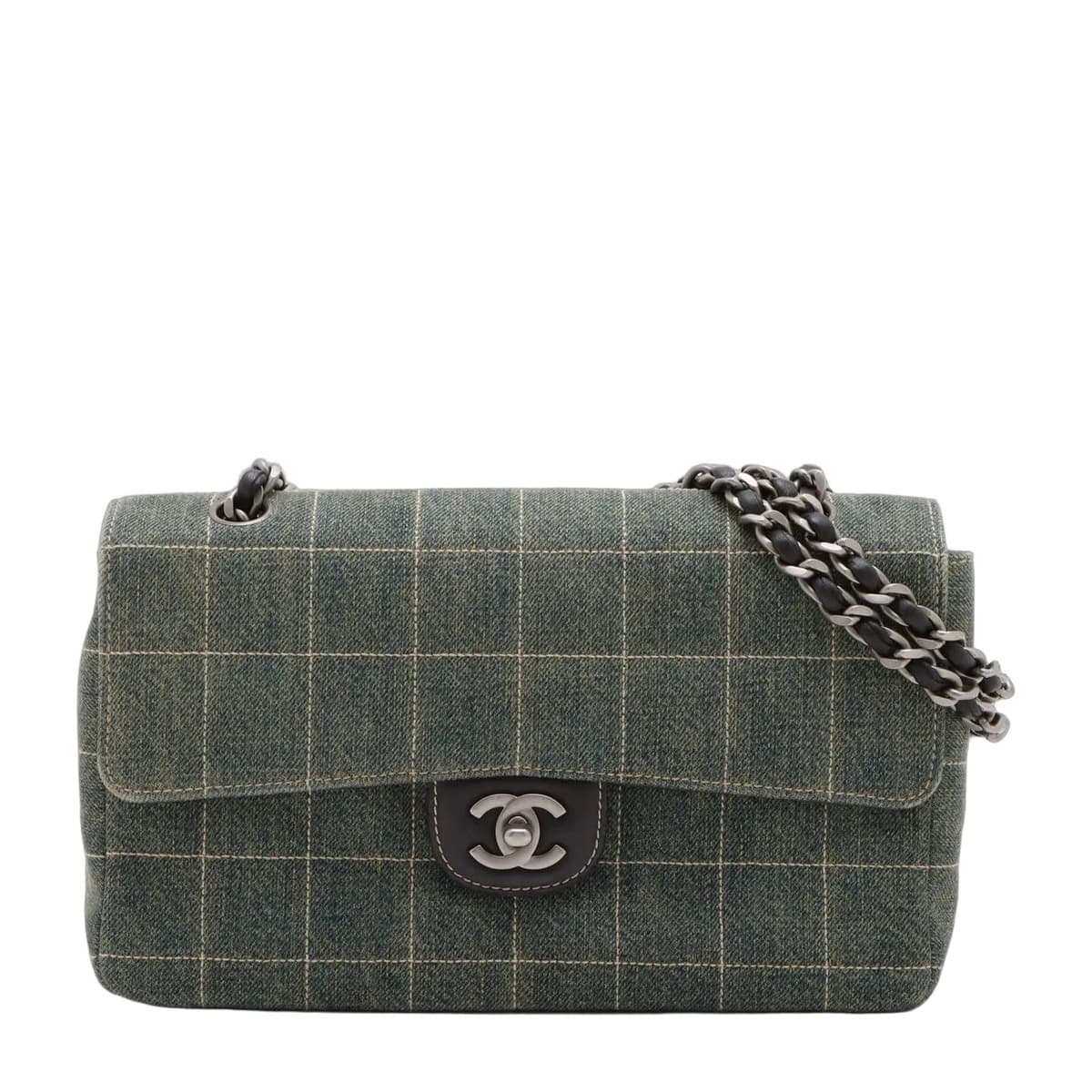 Chanel Chocolate Bar Denim Chain Bag