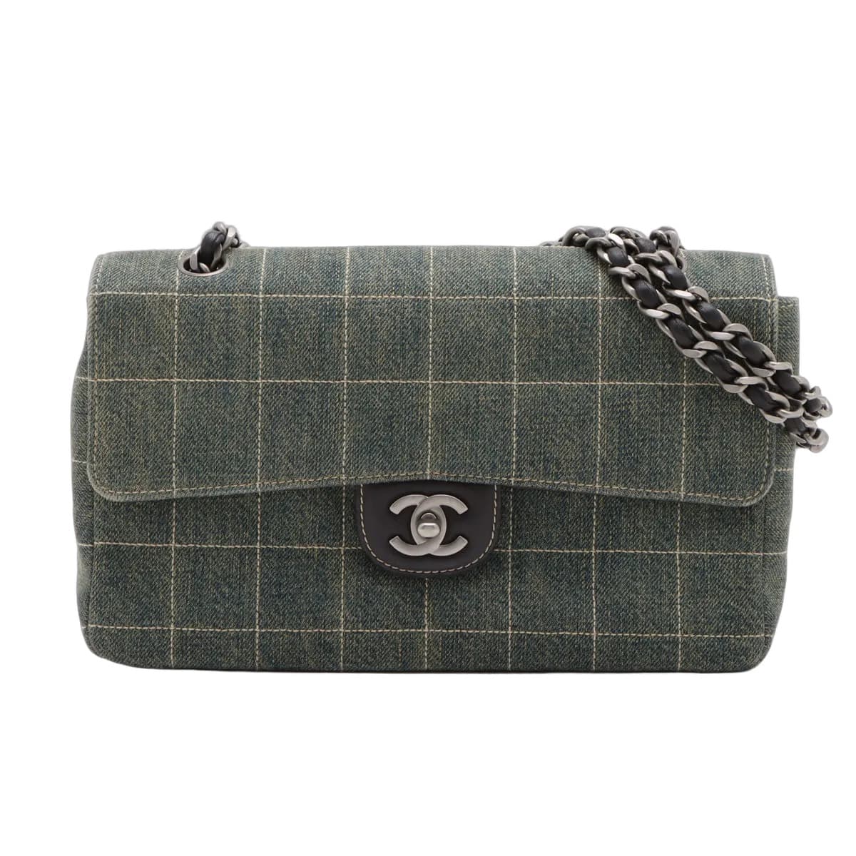 Chanel Chocolate Bar Denim Chain Bag