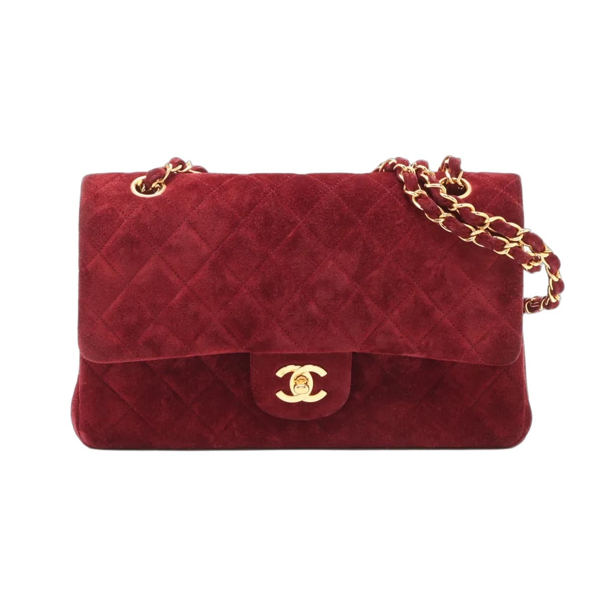 Chanel Matelassé 25 Suede Chain Bag