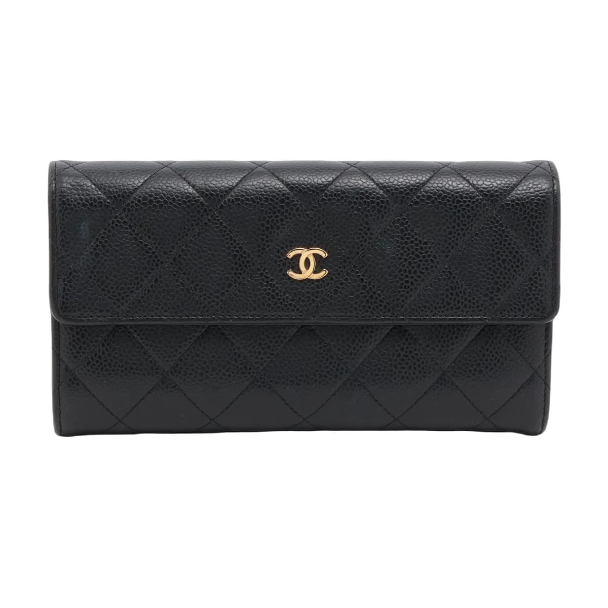 Chanel Matelassé Caviar Long Wallet