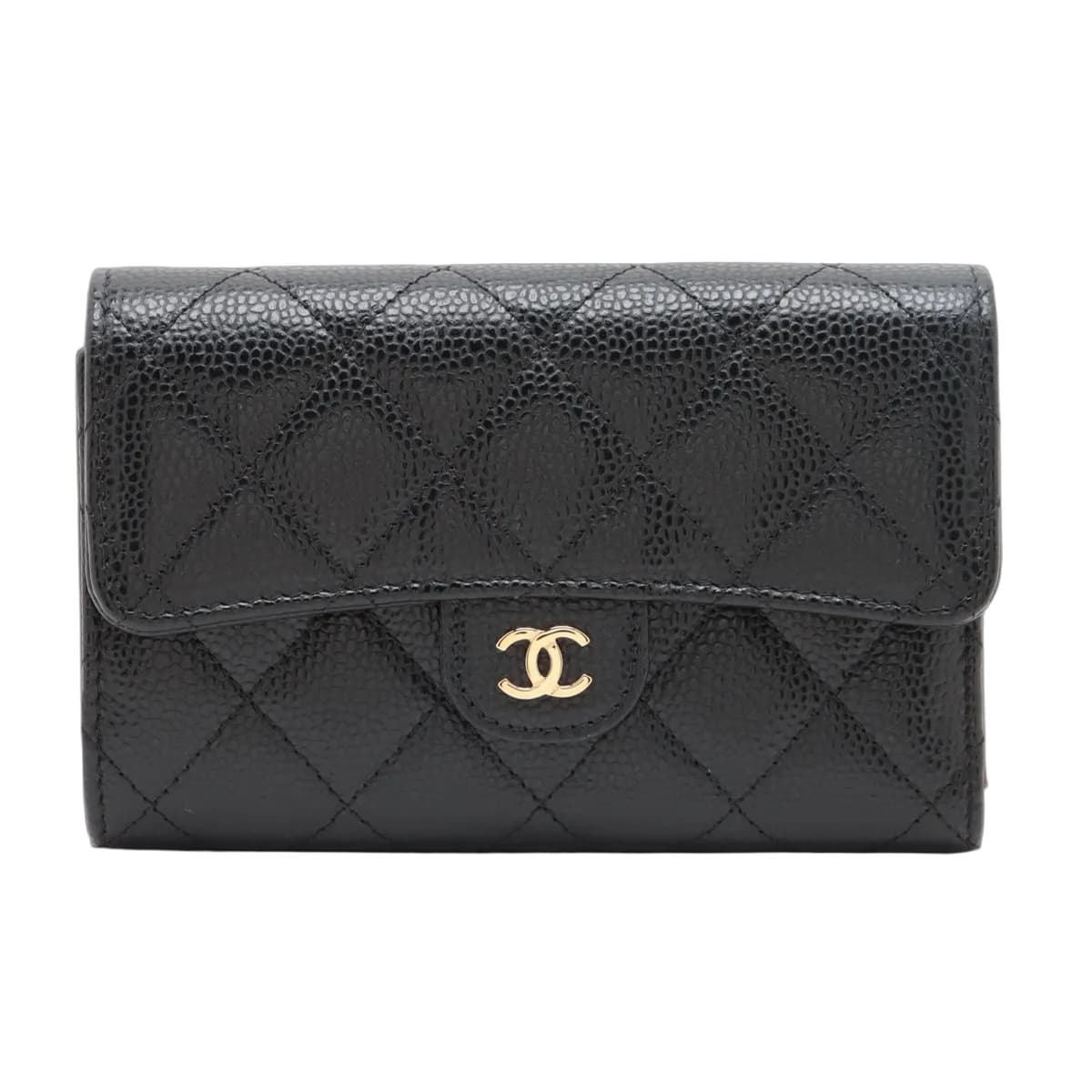 Chanel Matelassé Caviar Long Wallet
