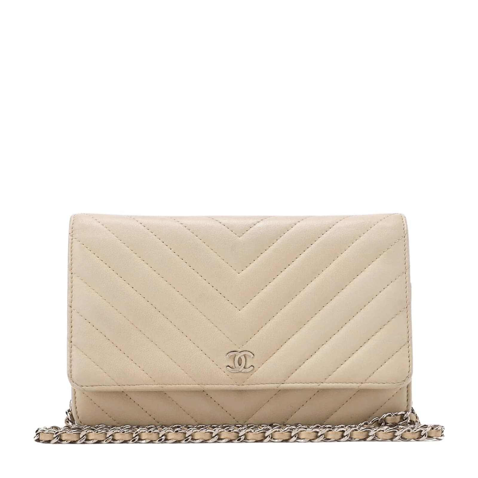 Chanel V-stitch Wallet on Chain