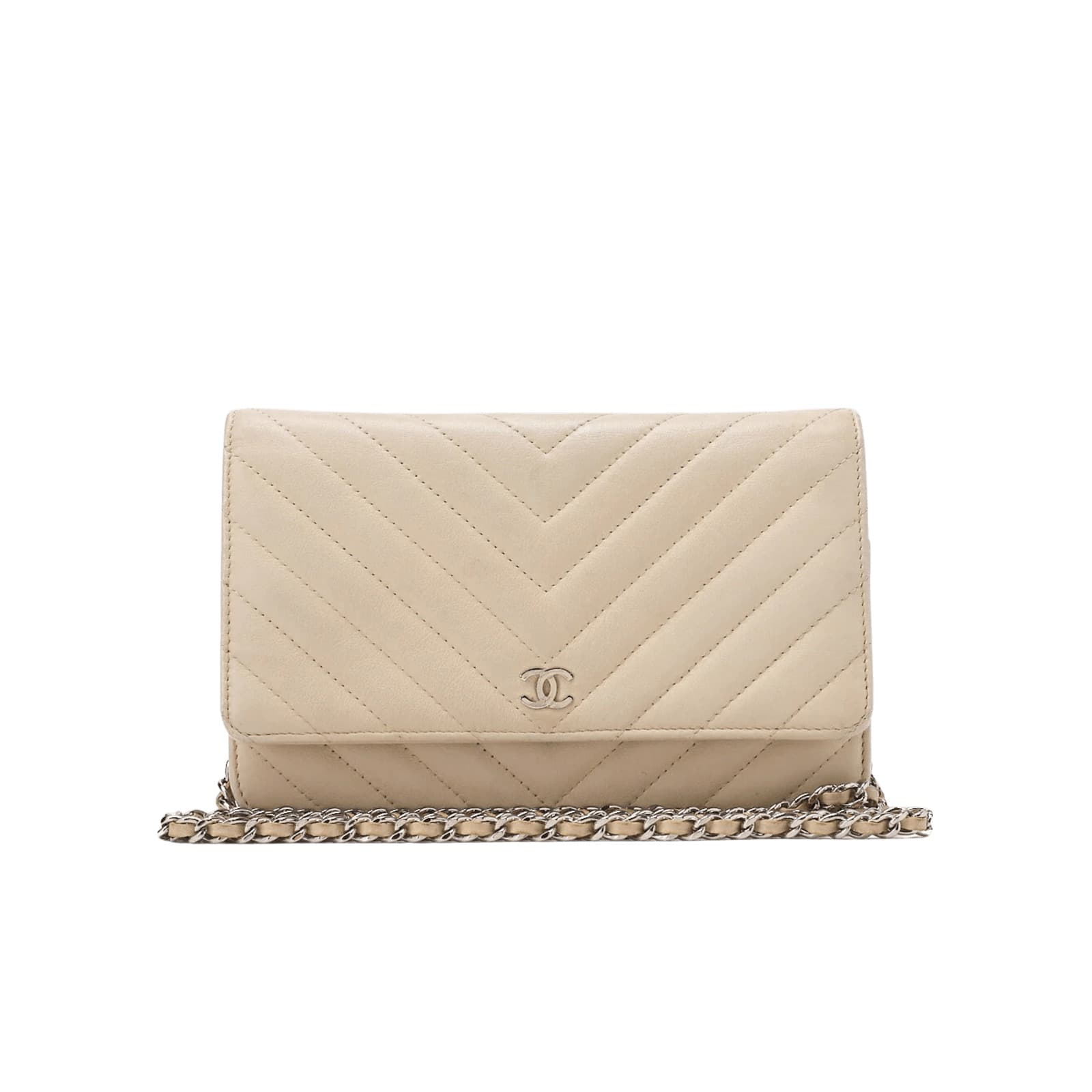 Chanel V-stitch Wallet on Chain