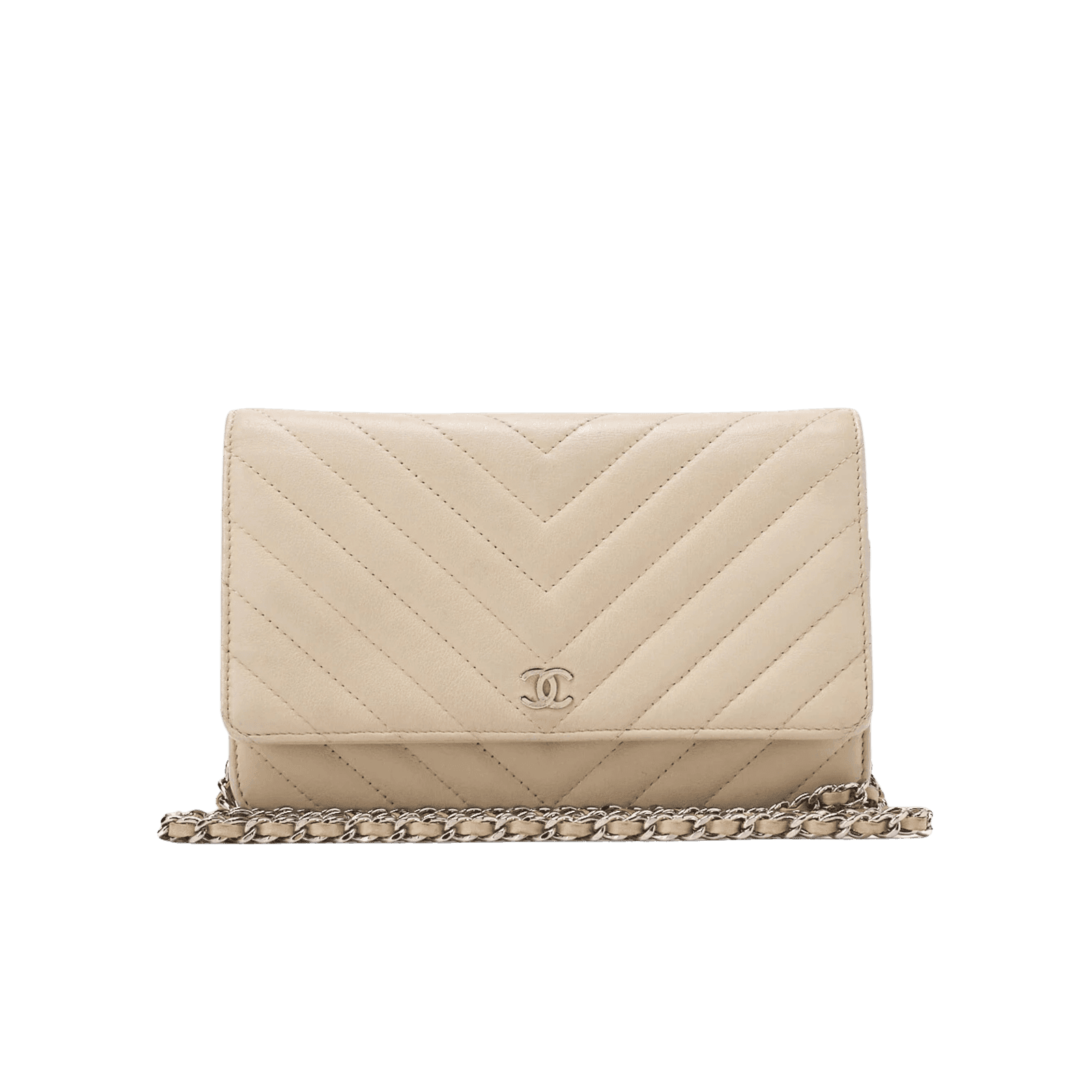 Chanel V-stitch Wallet on Chain