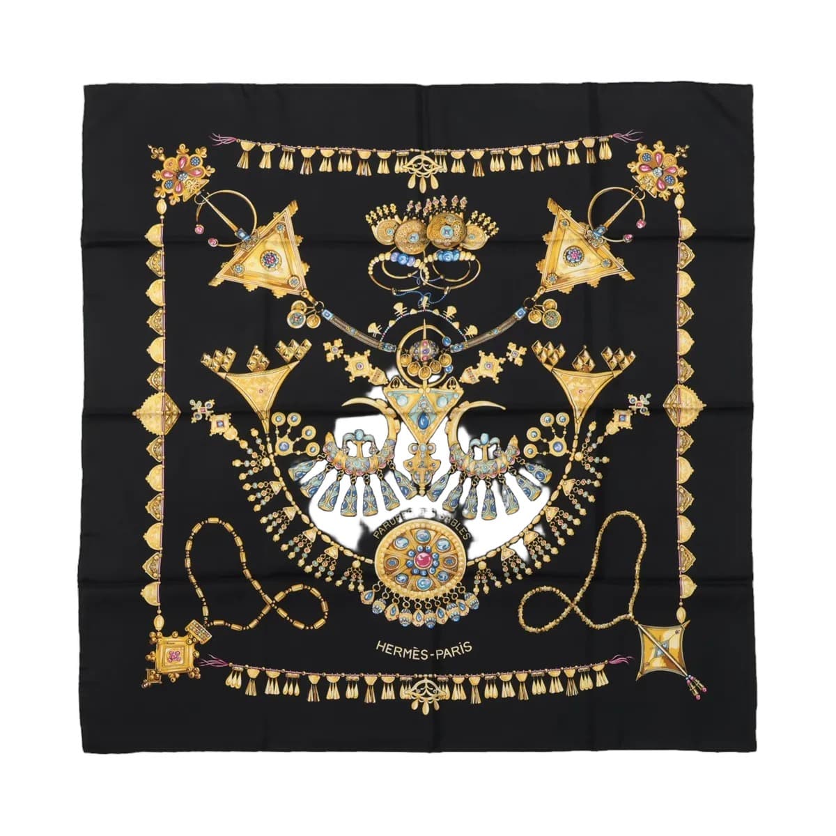 Hermès Carré 90 Parures des Sables Silk Scarf