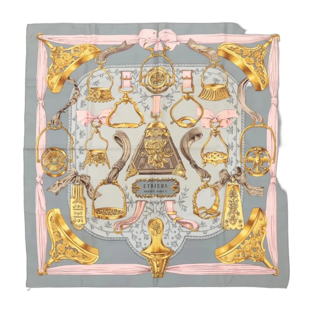 Hermès Carré 90 Étriers Silk Scarf